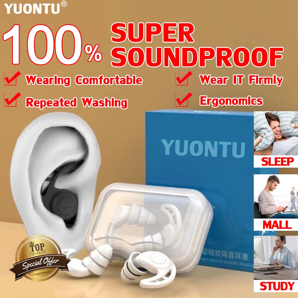 _NanoSilica Gel Earplugs Sleep Plug Canceling NoiseReduction ...