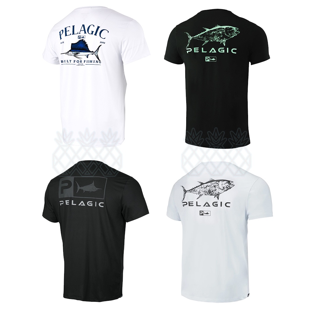 PELAGIC Fishing Shirts Short-sleeve Men Clothes Performance UPF50 Sun  Protection Shirt Breathable Outdoor Sport Fishing Clothing