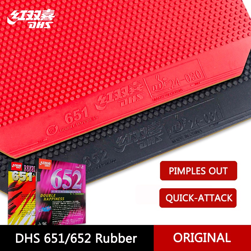 DHS 651 652 Table Tennis Rubber (Pipsout, Fast Attack) DHS Ping Pong