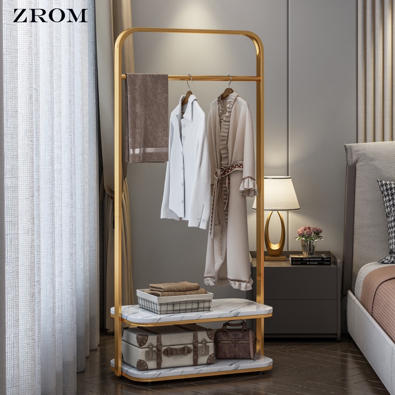 Clothes Hanger Light Luxury Wrought Iron Bag Hanger Stand Floorto