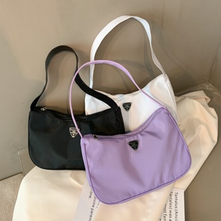 Minimalist Hobo Bag Women's Shoulder Bag, Simple All-match Underarm Bag, Solid Colour Baguette Bag,one-size