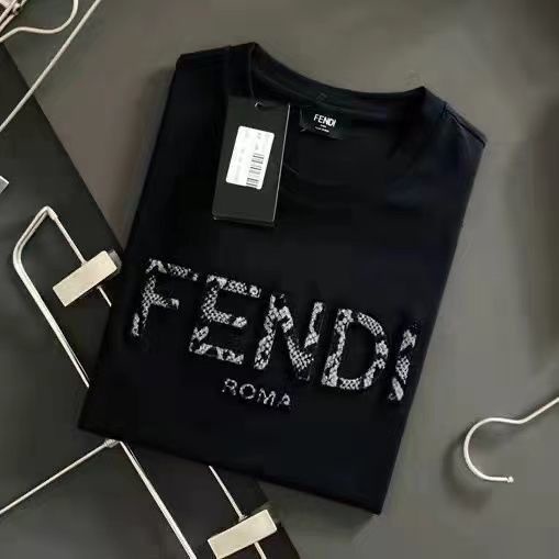 High Version Wear Men's Clothing 2023 Summer New Style Boys' Tops College T Shirts Light Luxury High-Quality Snake Letter Logo Round Neck Pullover Short-Sleeved T-Shirts Women