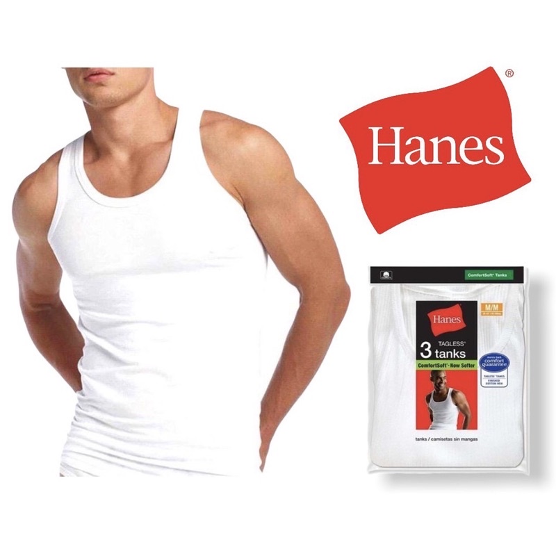men hanes white t shirt