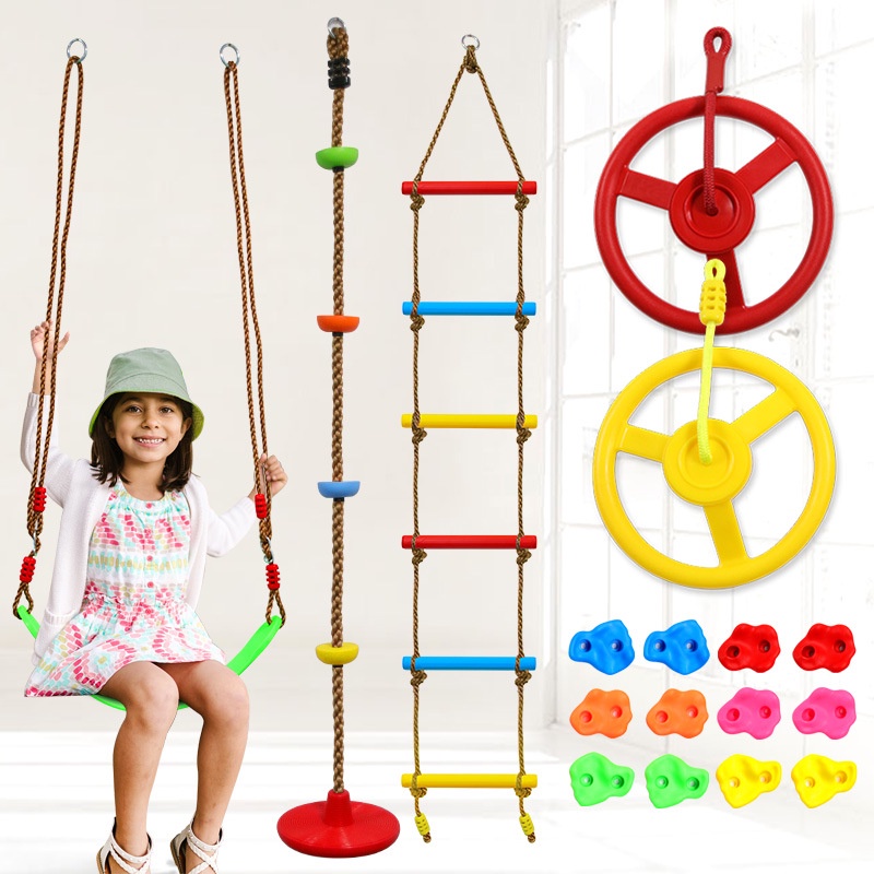 Climbing Rope Large Disc Kids Tree Swing Set Accessories Outdoor ...