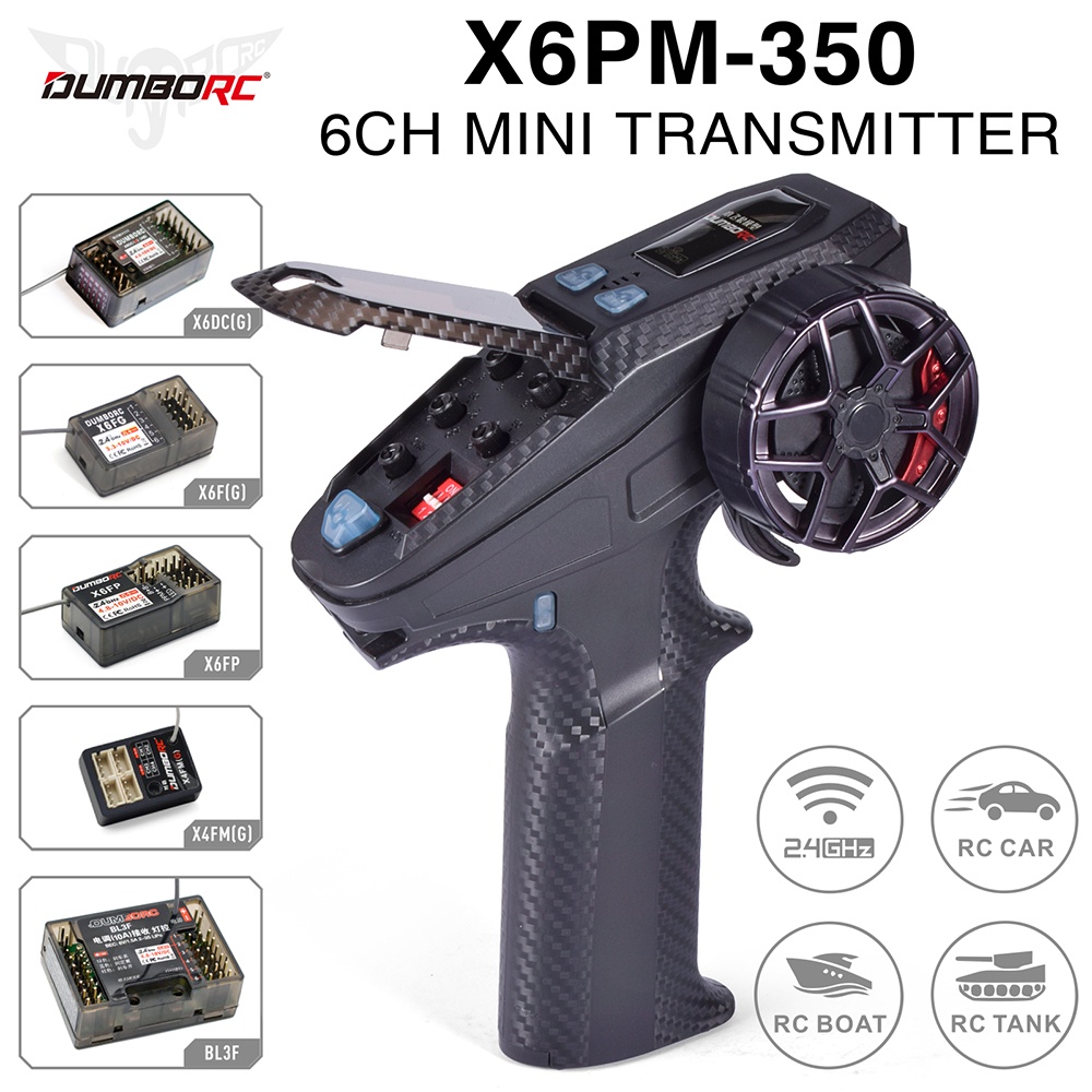 DUMBORC X6PM 350 RC Transmitter and Receiver Kit BL3F X6FG X6FP X4FMG 2.4GHZ RC Controller 6CH Gyro Universal RC Car Remote Control Shopee Singapore