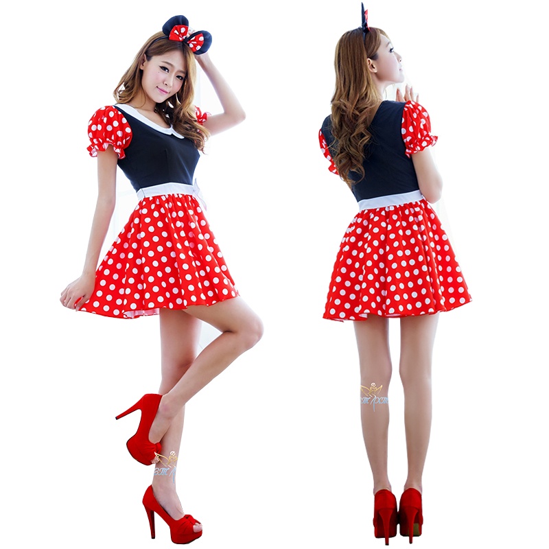 Minnie Mouse Costume Dresses for Women Disney Minerva Mouse Cosplay ...