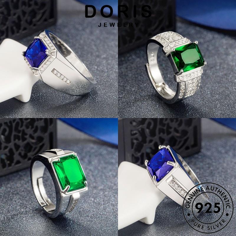 DORIS JEWELRY Rings Men Silver Sterling Original Simple 925 Emerald ...