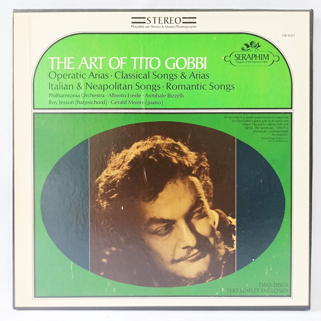 (Box Set, 2 LPs) Tito Gobbi - The Art Of Tito Gobbi - Vinyl Record ...