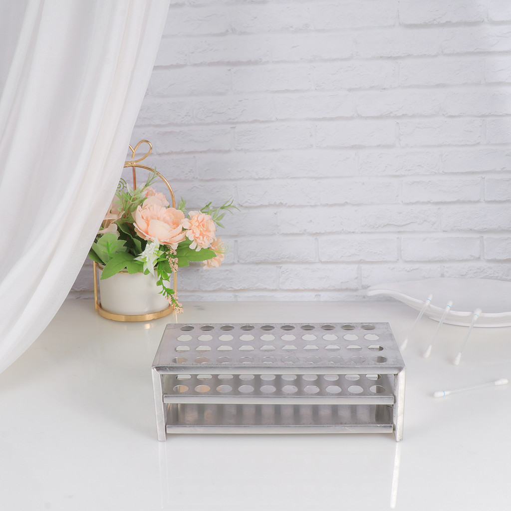 Portable Test Tube Rack Aluminum Blood Collection Tube Holder School ...
