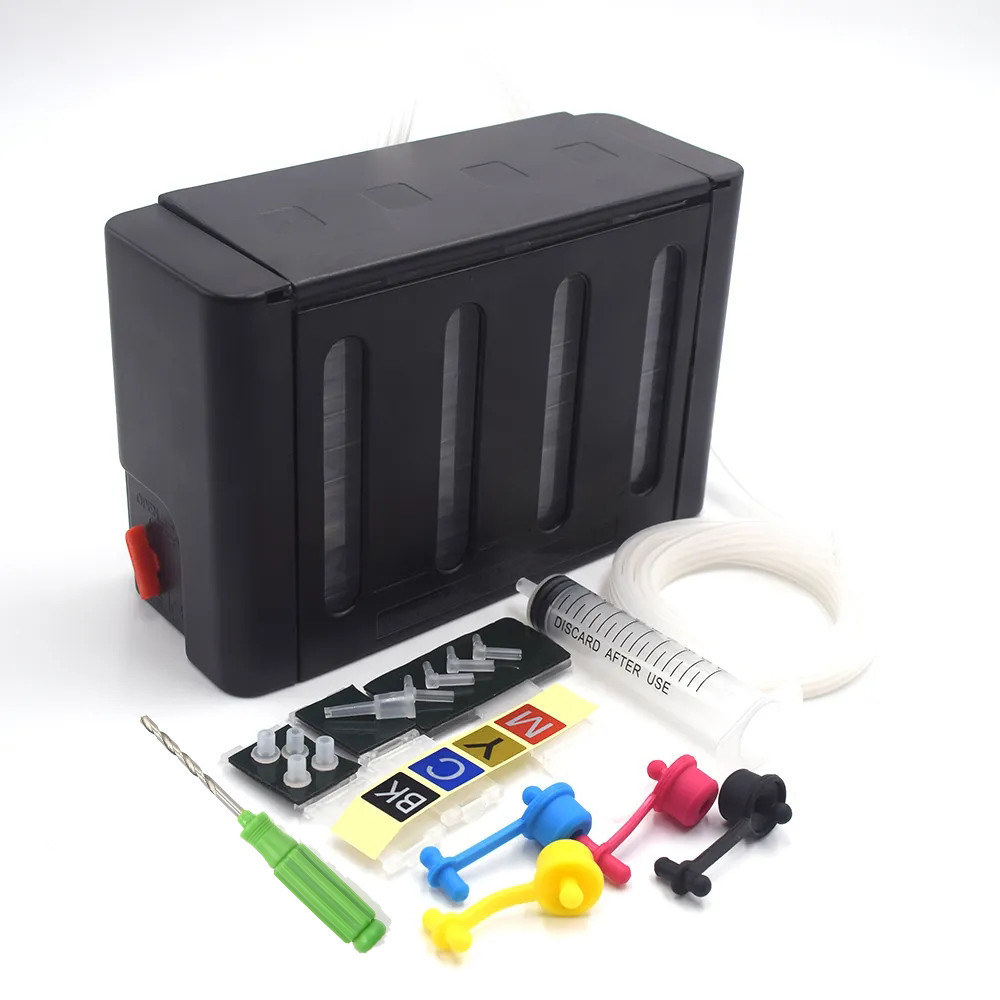 4 Color Printer Empty Tank Box Replacement Kit DIY CISS Refill Case For ...