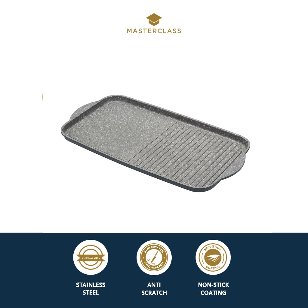 MasterClass Cast Aluminium Dual Griddle Tray (51cm) | Shopee Singapore