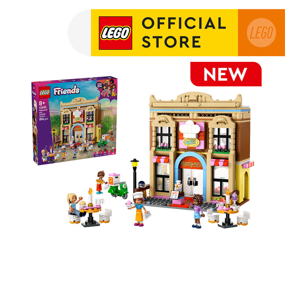 LEGO Friends 42655 Restaurant and Cooking School, Age 8+, Building ...