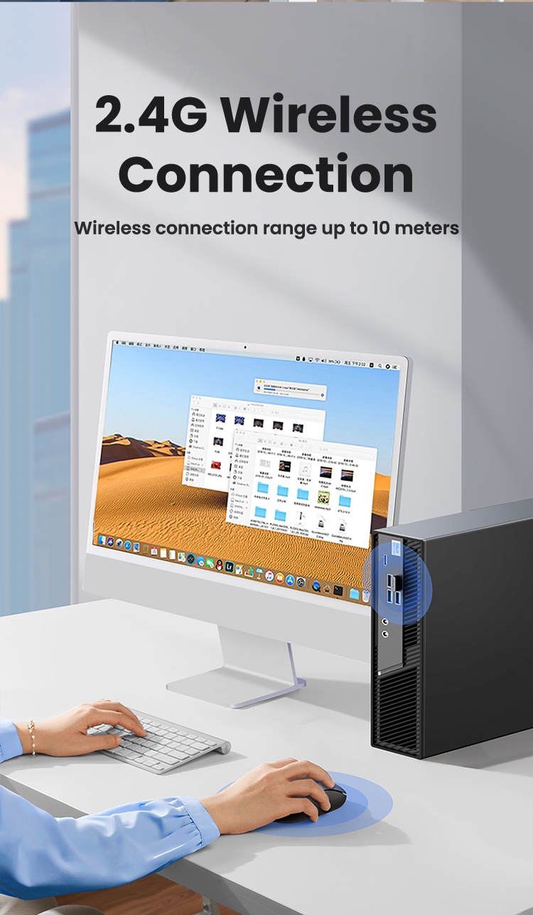 UGREEN Wireless Mouse 2.4G Silent Computer Mouse with USB Receiver ...