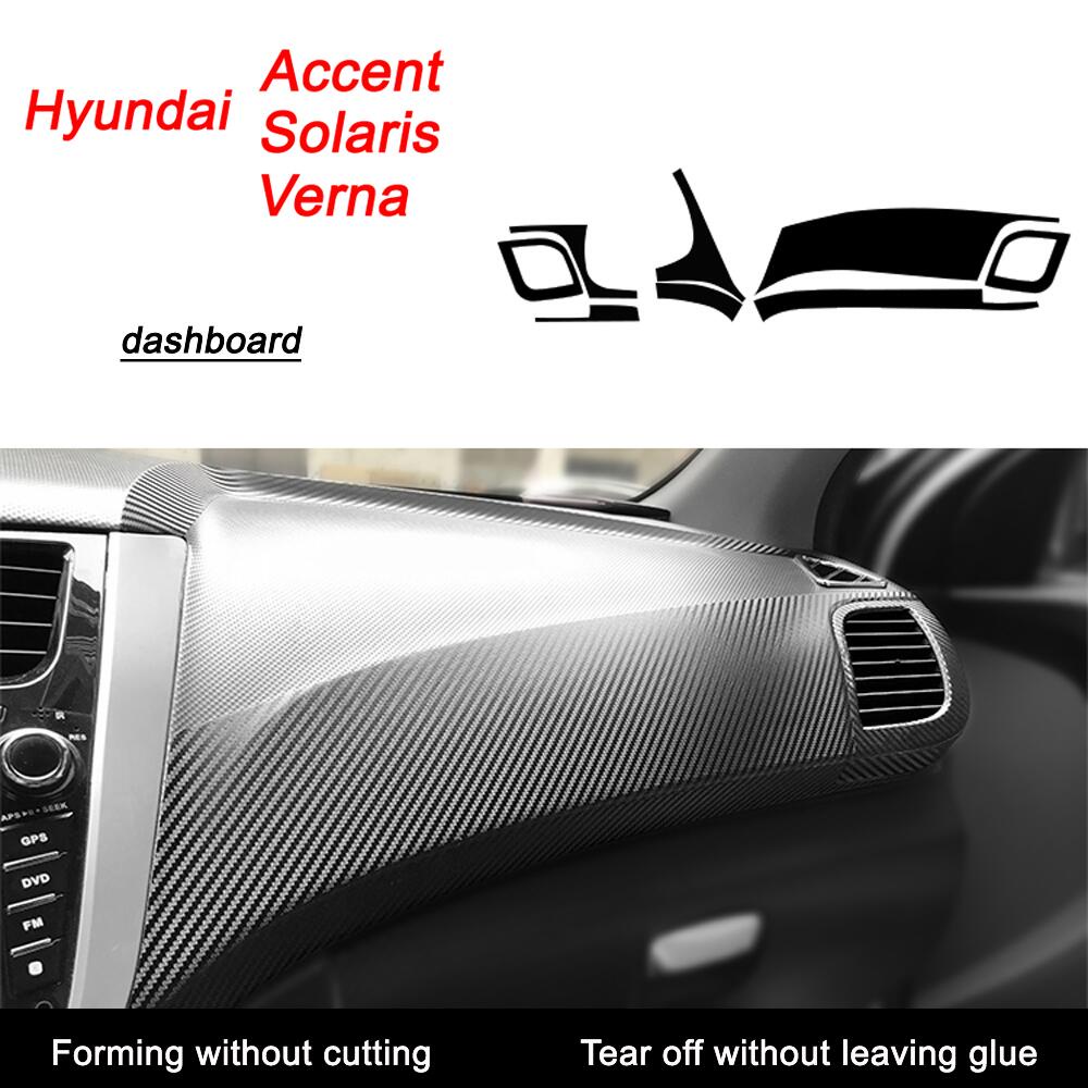 For Hyundai accent Verna 2010-2016 Car-Styling 3D/5D Carbon Fiber Car ...