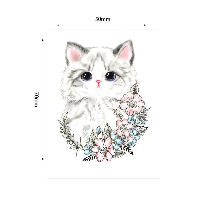 7 Types Cat Series Temporary Tattoo Stickers Waterproof Long-Lasting ...