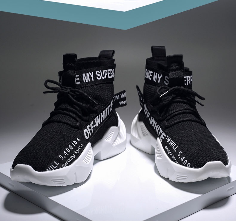 Off white weight top securing system shoes
