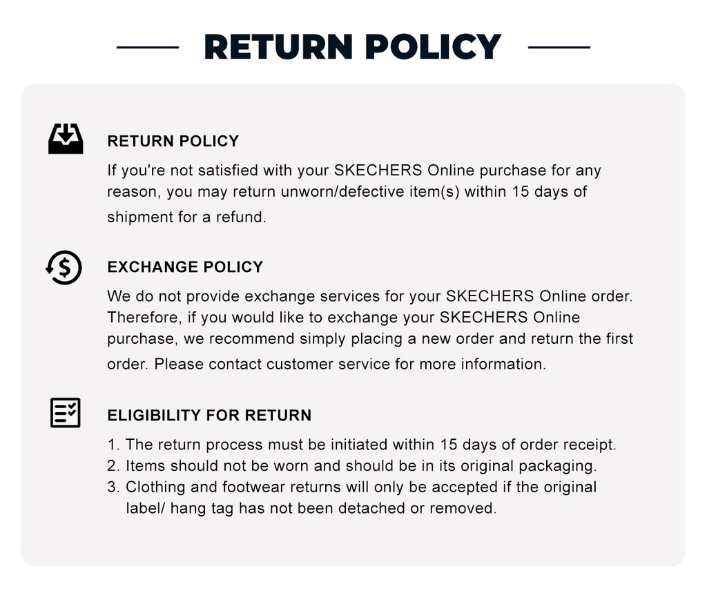 Skechers 2025 return policy