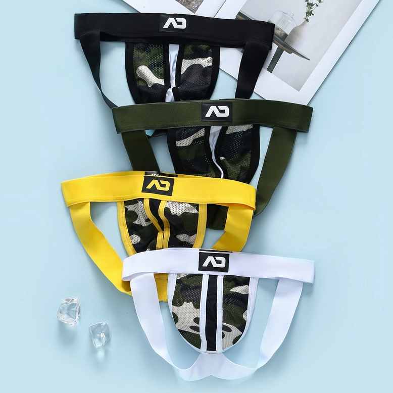 Addicted Men Mesh Camouflage Jockstrap Underwear Man Jock Strap Briefs