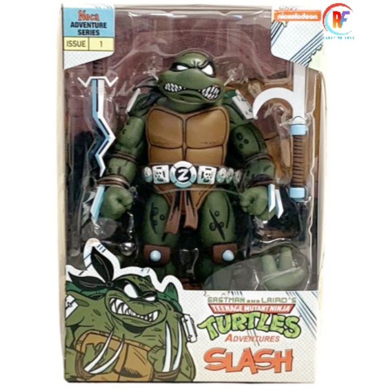 NECA TMNT Archie Comics Based Slash And Rey Fillet In-Hand Figure Images