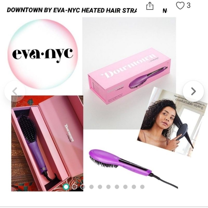 EVA NYC downtown hair brush straightener Shopee Singapore