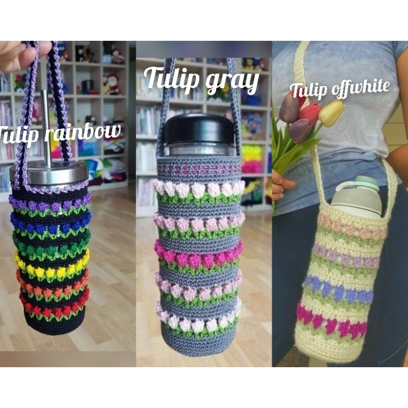 crochet tumbler holder ,cozy ,aesthetics high guality cotton tread ,20 ...