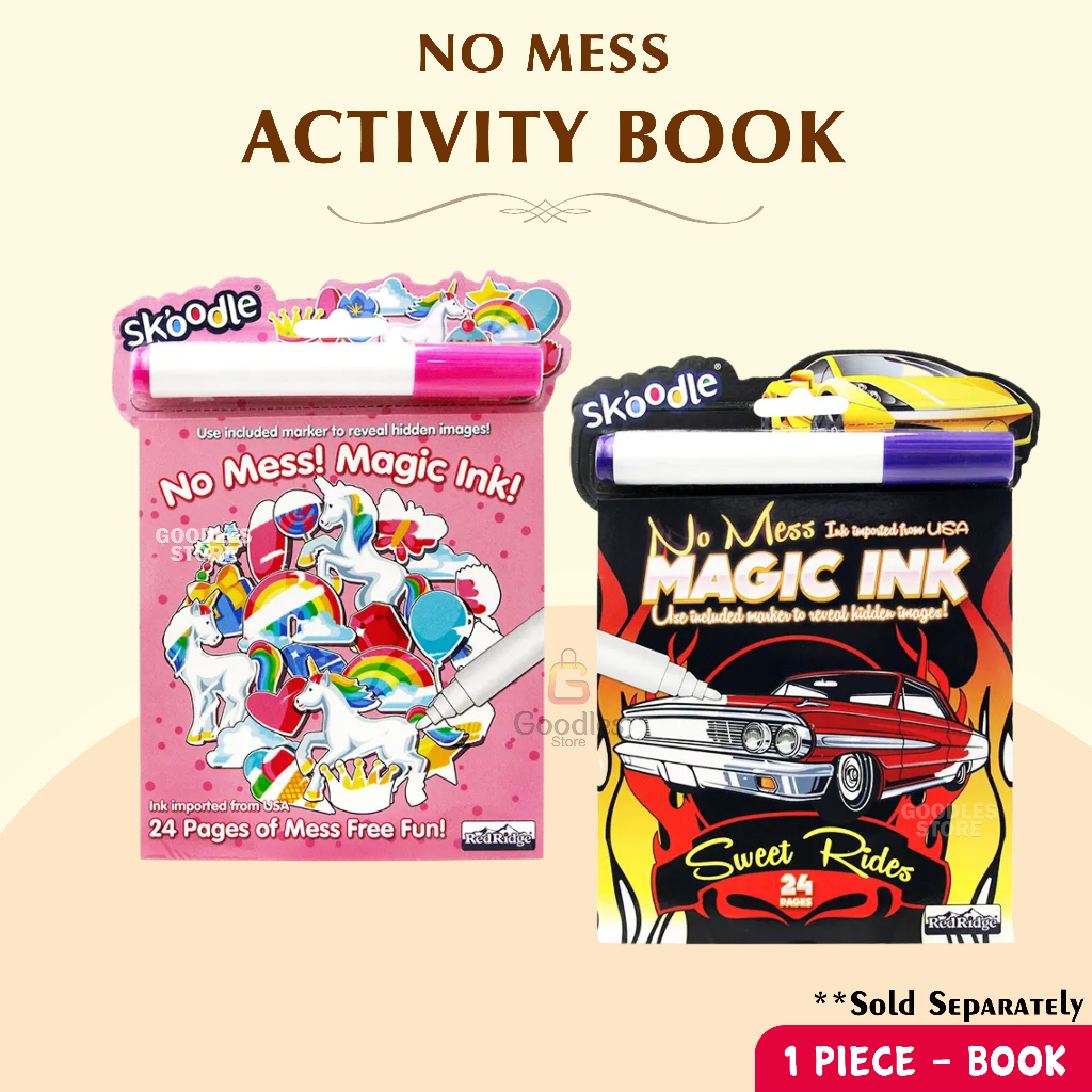 Skoodle Magic Ink Marker and Activity Book for Kids Magic Water Book ...