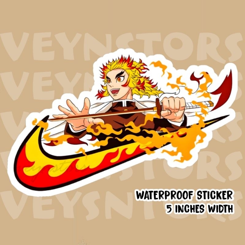 DEMON SLAYER KYOJURO RENGOKU WATERPROOF VINYL STICKER | Shopee Singapore