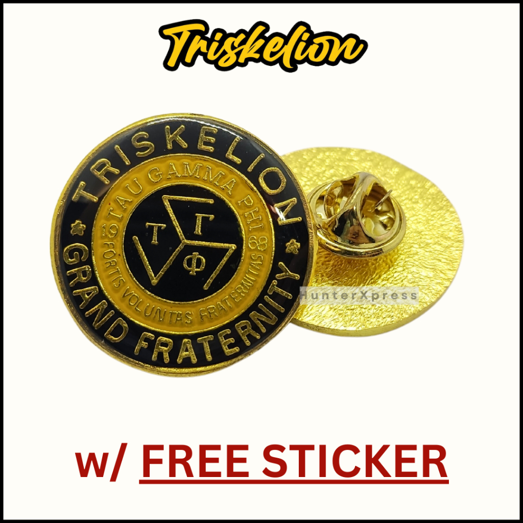 Tau Gamma Phi LAMINATED NON-FADING Collar Pin. Triskelion Polo Shirt ...