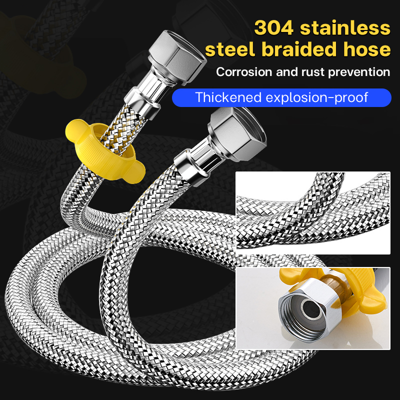 304 stainless steel braided tube hot and cold hose toilet water heater ...