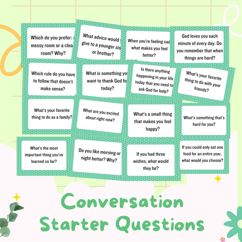 Random questions flashcards conversation starters for grown ups ...