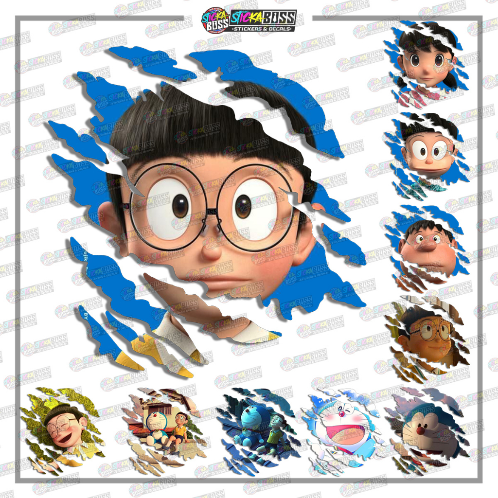 DORAEMON| ANIME SCRATCH STICKER【VINYL PRINTED】( LAMINATED / WATERPROOF ...