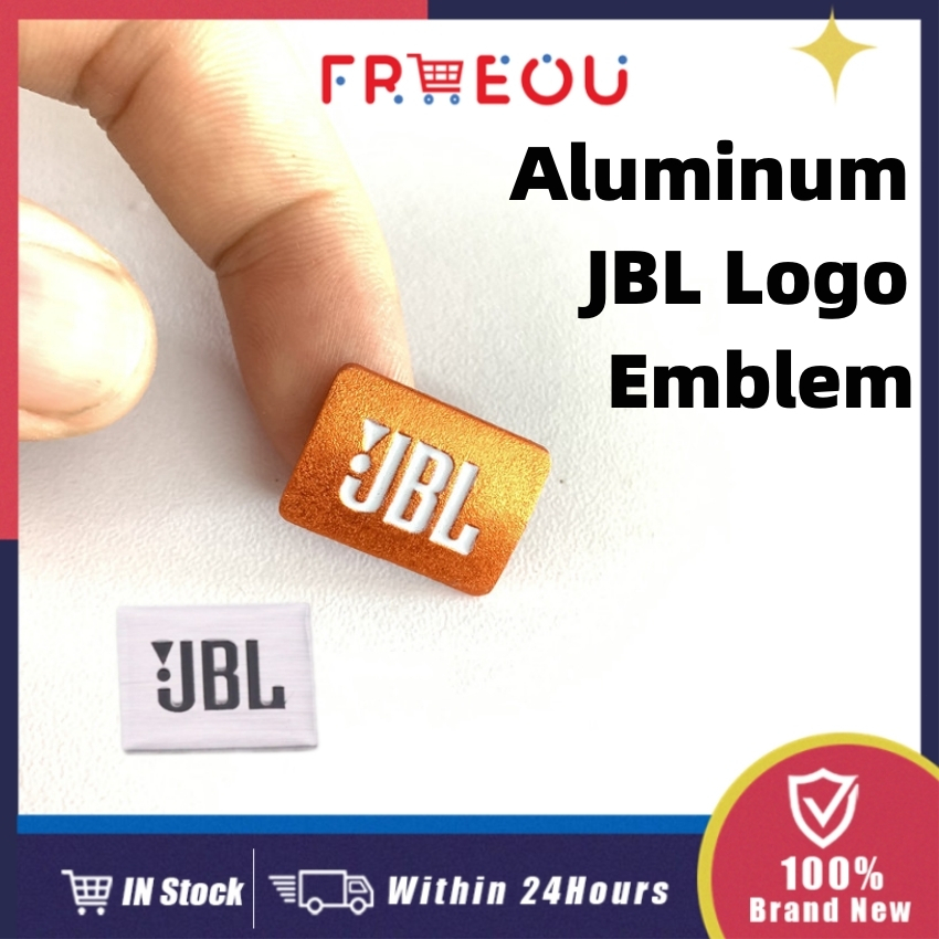 3D JBL Logo Emblem Aluminum JBL Sticker Orange/Silver JBL Emblem for ...