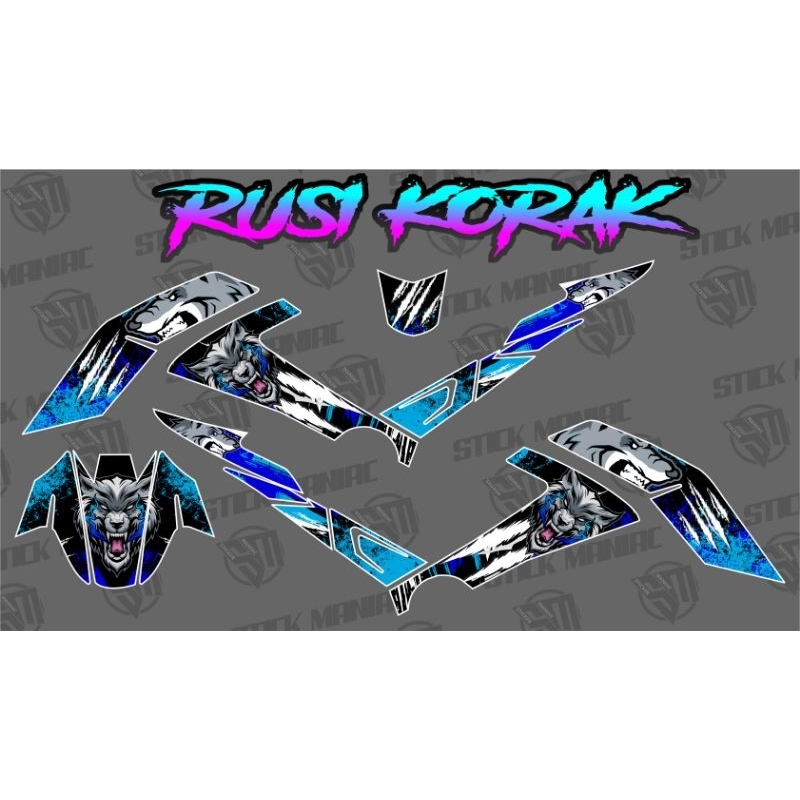 Rusi korak decals sticker, Laminated | Shopee Singapore
