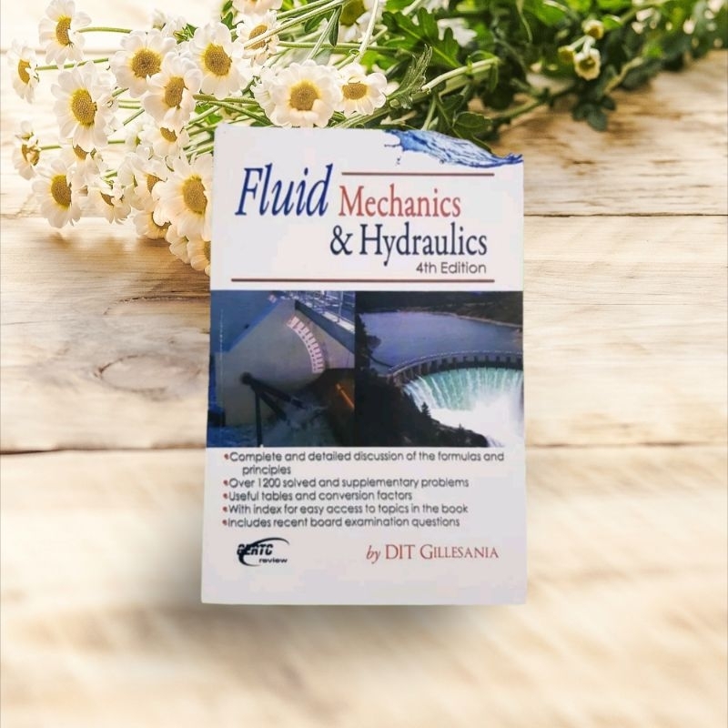 FLUID MECHANICS & HYDRAULICS 4th edition By; DIT GILLESANIA Shopee