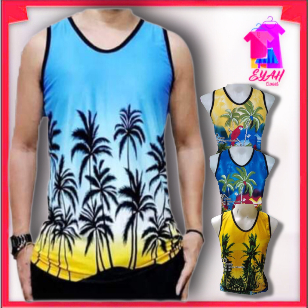 SET OF 3 SUMMER TROPICAL SANDO FOR MEN | Shopee Singapore