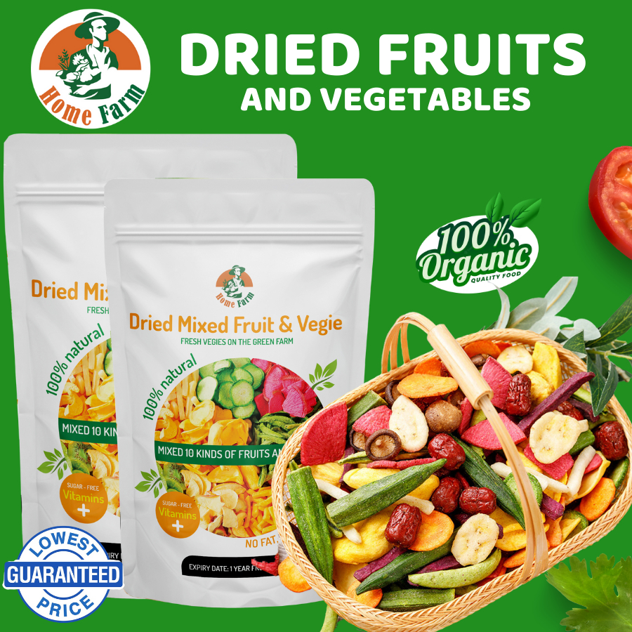 HOMEFARM Dried Fruits And Vegetables Mix 10 Kinds Of Fruits And