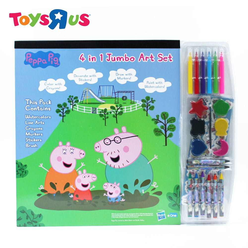 Peppa Pig 4in1 Jumbo Art Set (Playground) Shopee Singapore