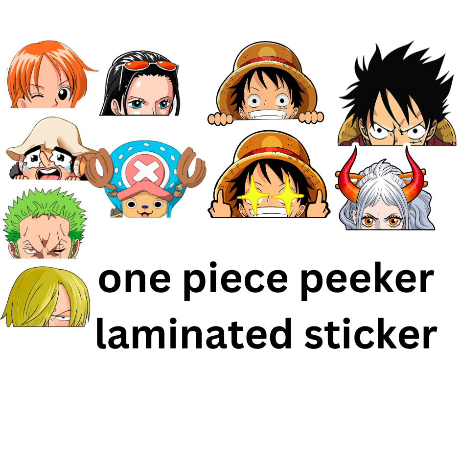 ONE PIECE PEEKER LAMINATED HIGH QUALITY VINYL STICKER FOR AQUAFLASK ...