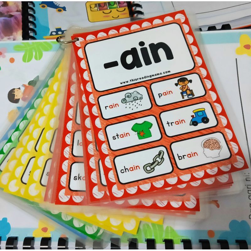 Reading flashcards LONG Vowels Word Family Cards laminated for ...