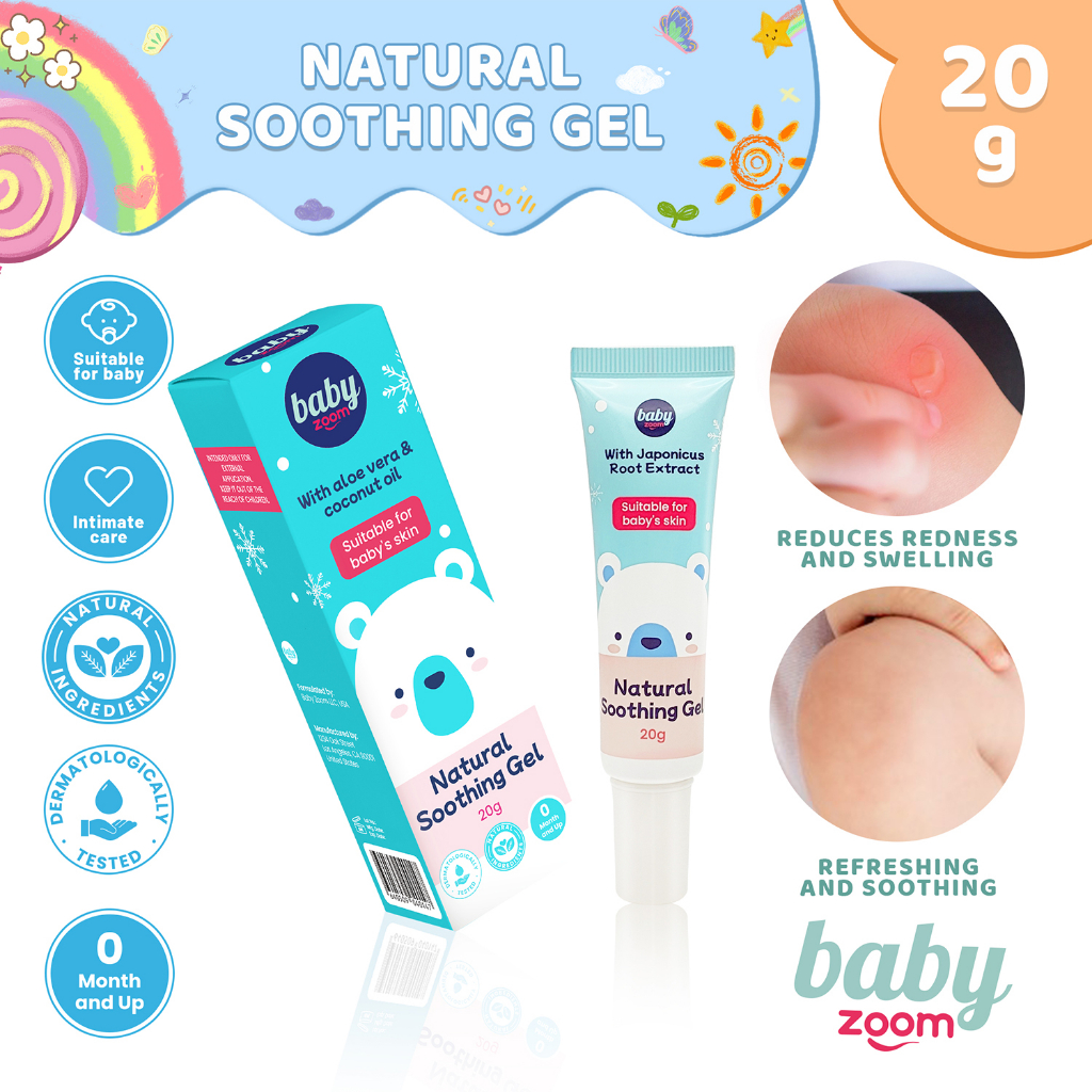 BabyZoom Natural Soothing Gel 20g After Bug Bites Insect Bites Cream Baby needs Skin Care Essentials Shopee Singapore