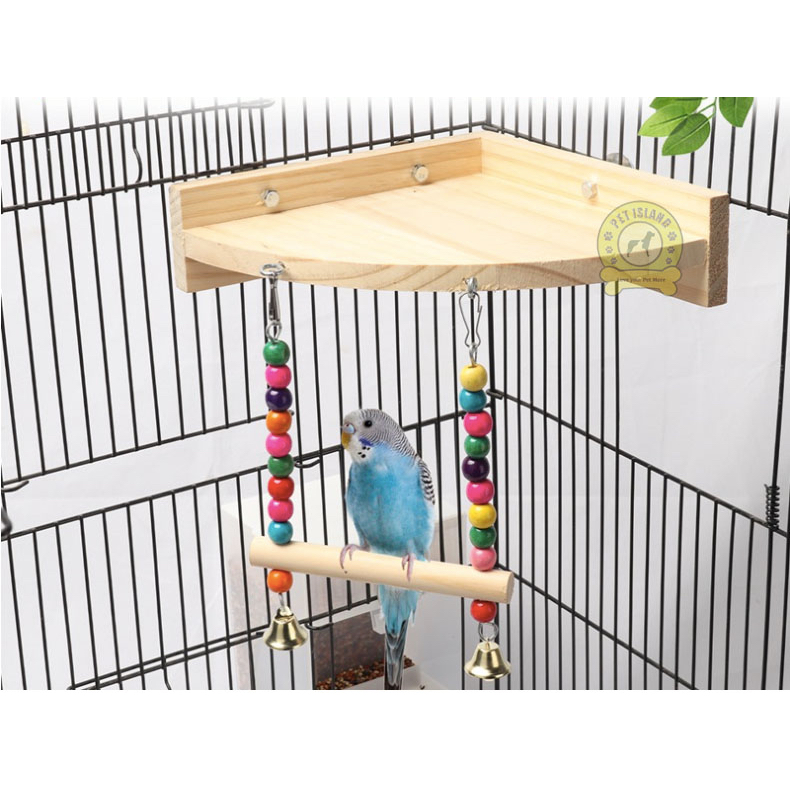 Parrot Bird Supplies Colored Triangle Platform Stand Frame Swing Toy ...