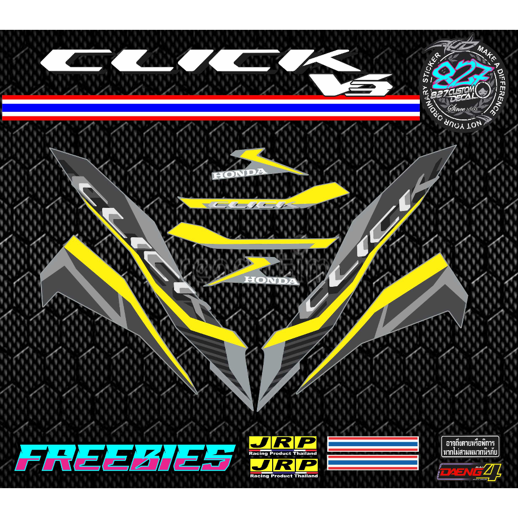 HONDA CLICK V3 DECALS (PREMIUM QUALITY) | Shopee Singapore