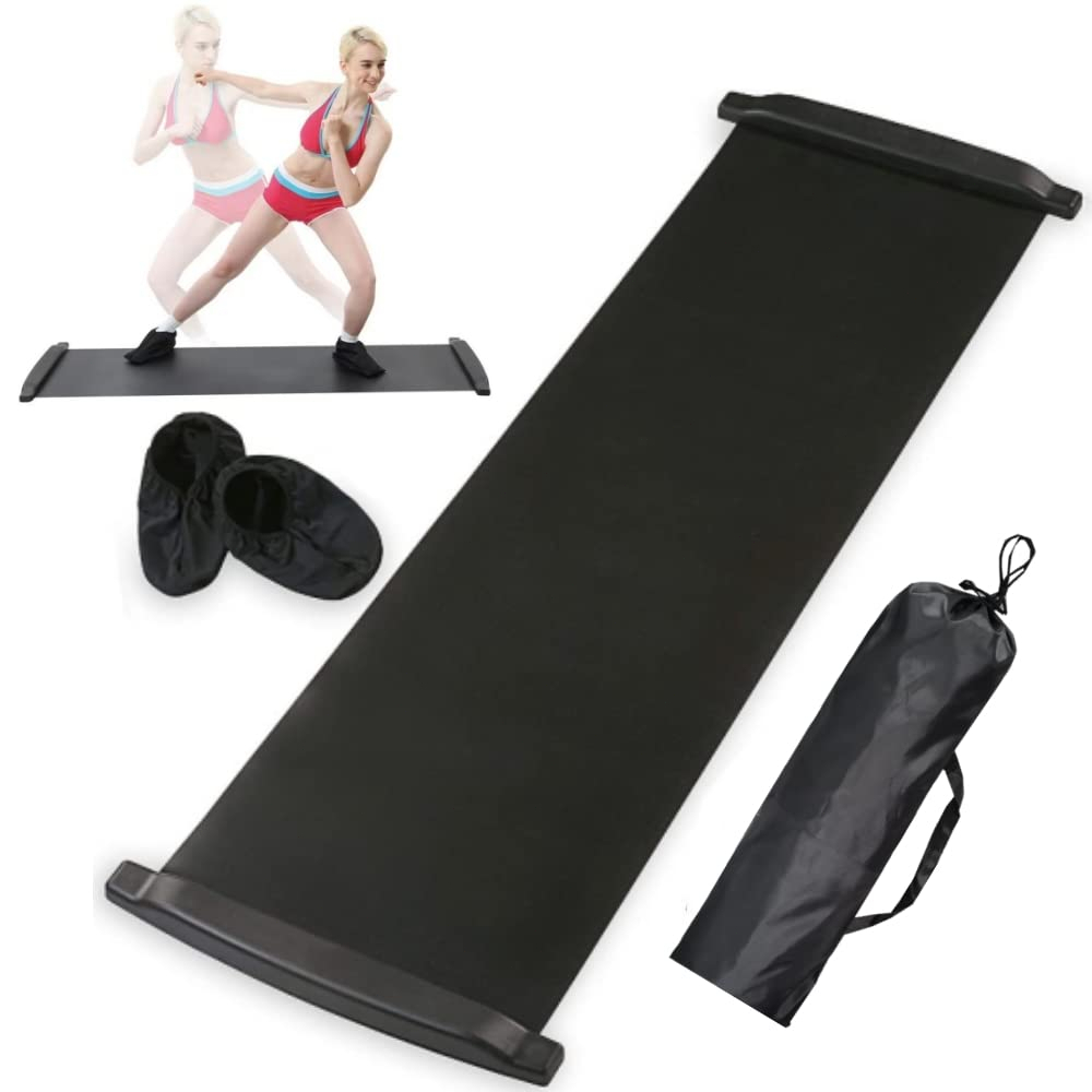 Skate Slide Board Workout Board for Fitness Training with End Stops