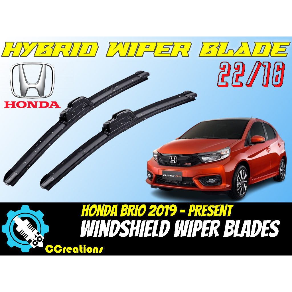 HONDA BRIO 2019PRESENT FRAMLESS BANANA TYPE CAR WIPER BLADE (22/16