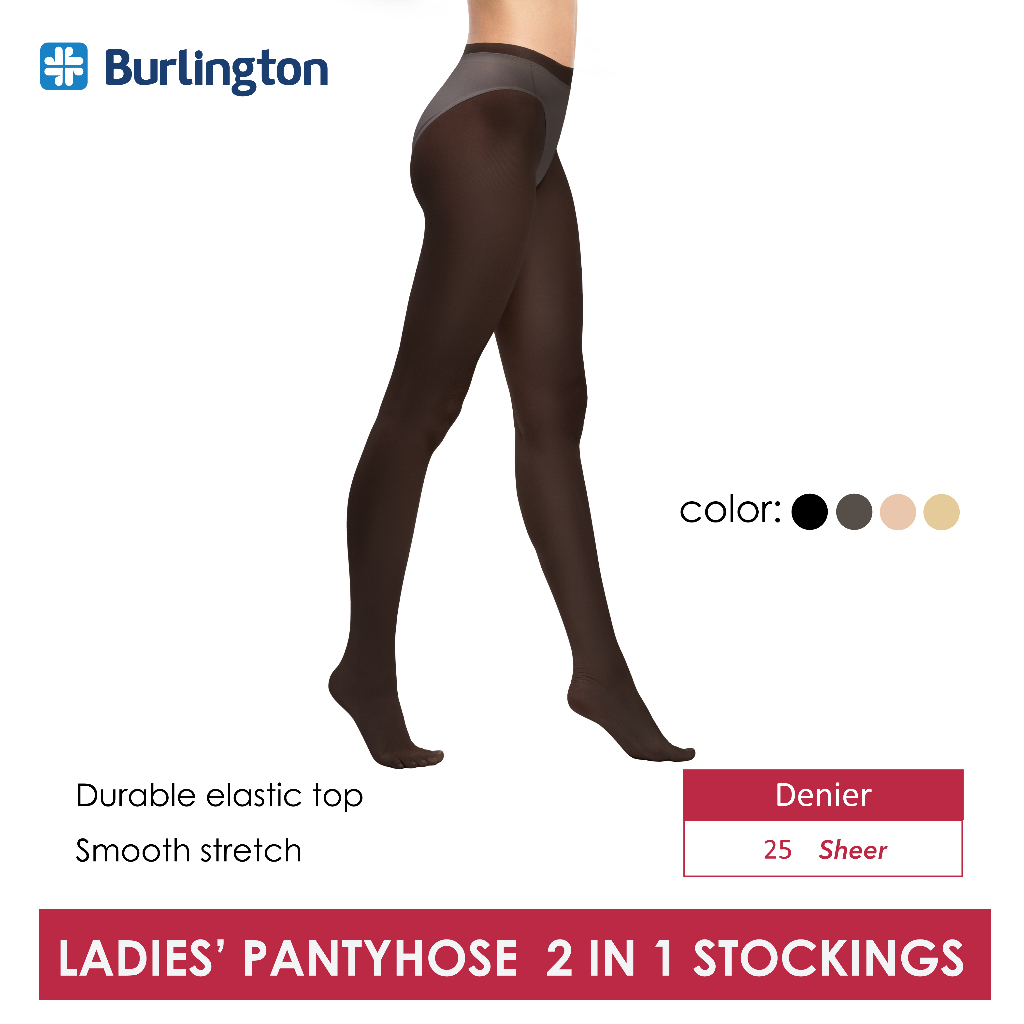 Burlington Ladies’ Light Support Smooth Pantyhose Stockings 25 Denier 2