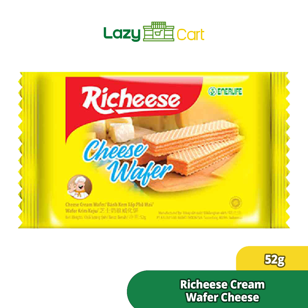 Lazycart Richeese Cream Wafer Cheese 52g Rich and Creamy Cheese