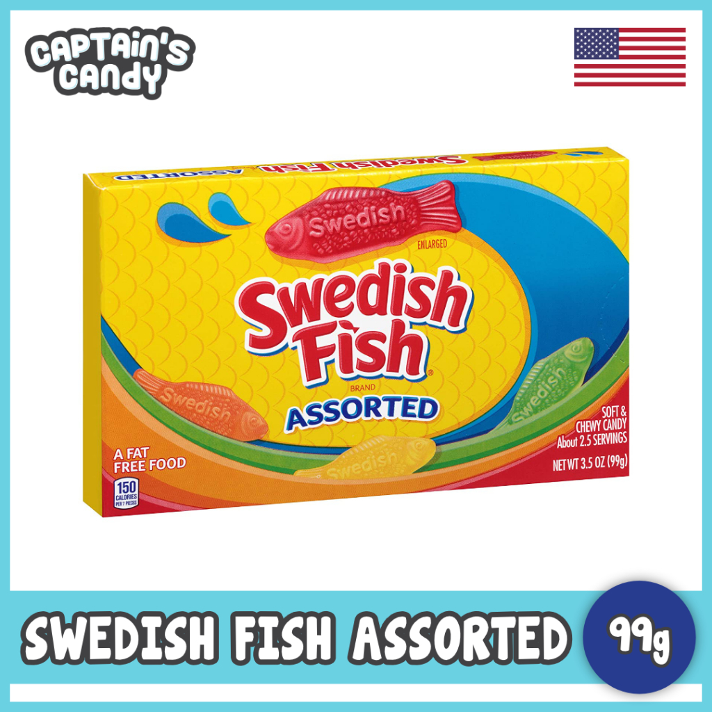 Swedish Fish Soft And Chewy Candy Ornament 2 0.5 Oz. Bags