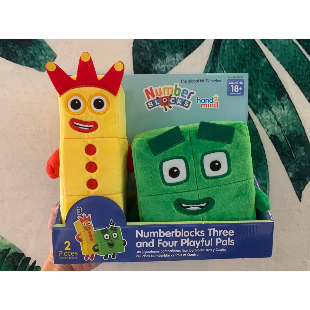 Numberblocks Three and Four Playful Pals, Cartoon Plush Toys, Plush ...