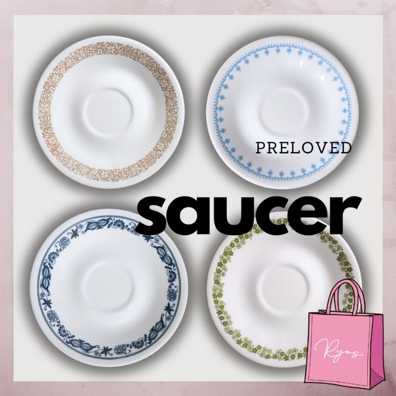 CORELLE Saucer (PRELOVED) | Shopee Singapore