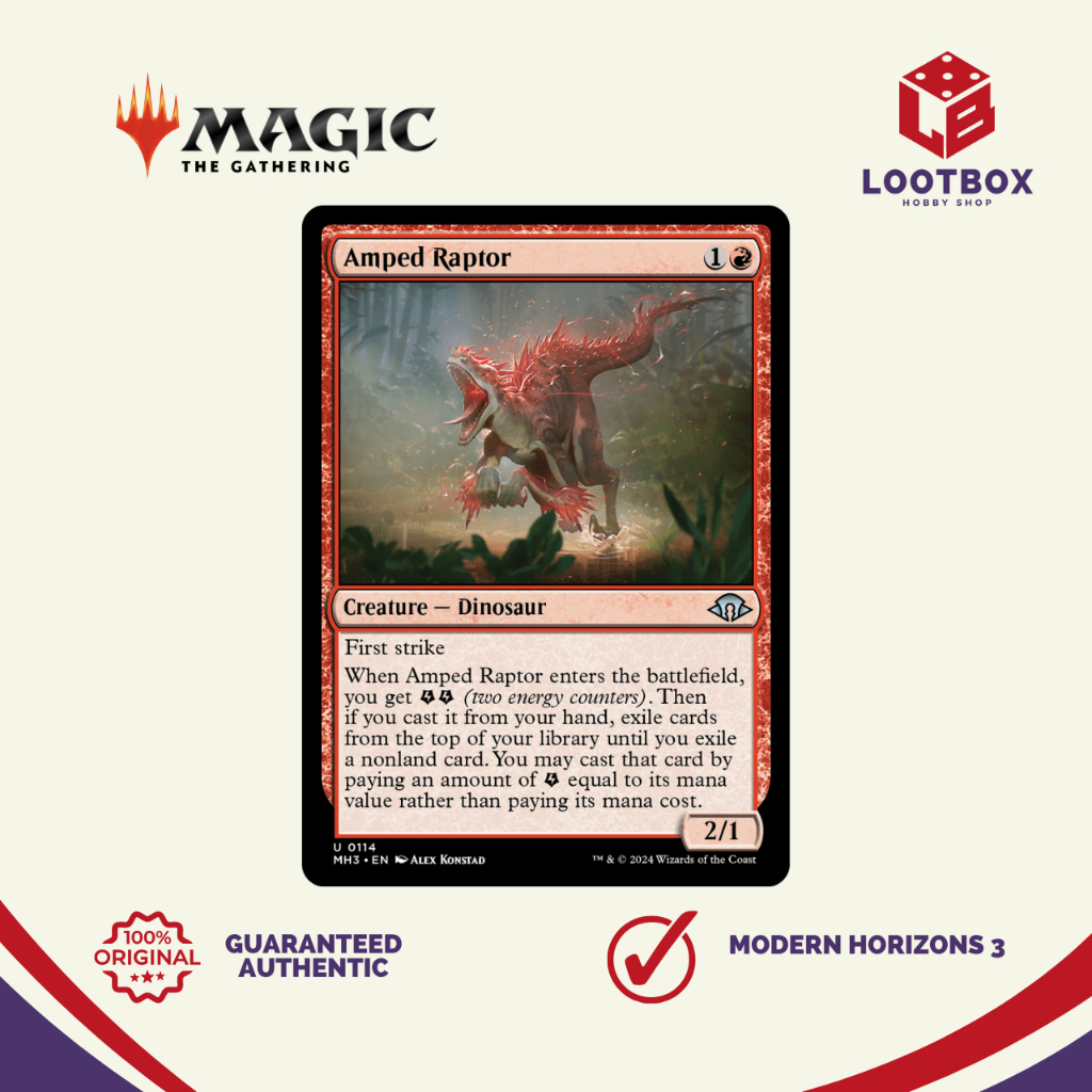 Magic the Gathering: Amped Raptor (Uncommon) - Modern Horizons 3 ...